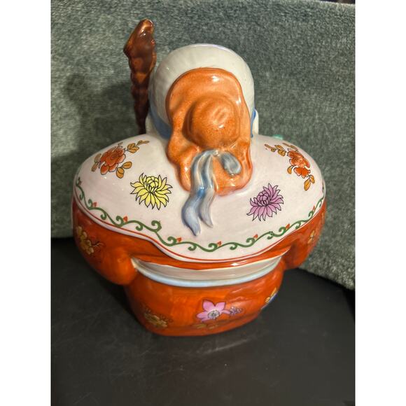 c1950 Chinese Jurojin Large Porcelain Statue God of Luck Prosperity Longevity - Picture 3 of 8